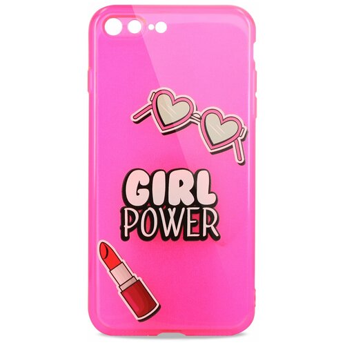 фото Чехол для iphone 7+/8+ pink mood силикон (girl power) pastila