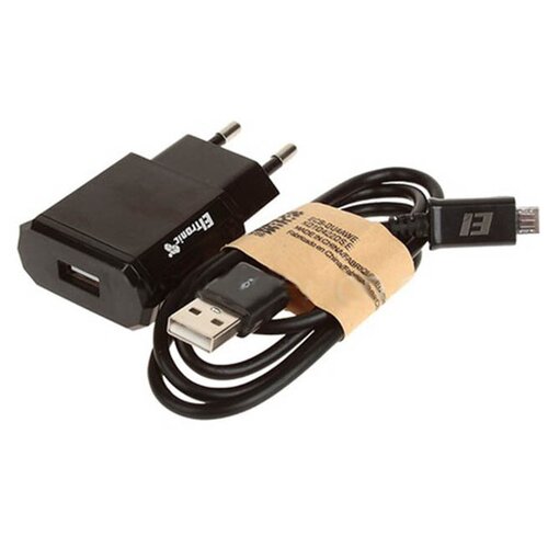 фото Зарядное устройство eltronic faster micro usb 1.2a black 5646 eltronic premium