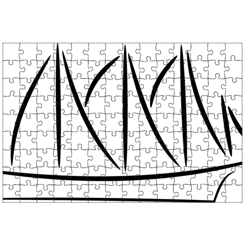 фото Магнитный пазл 27x18см."лодка, рисунок, море" на холодильник lotsprints