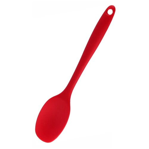 фото Кулинарная лопатка ложка, силиконовая, красный, 28х5,6х1 см, kitchen angel ka-bsl1-16