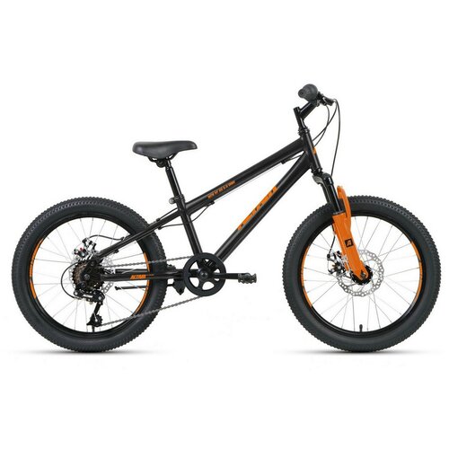 фото Велосипед altair mtb ht 20 2.0 disc (20" 6 ск. рост 10.5") 2020-2021, черный/оранжевый, rbkt11n06002