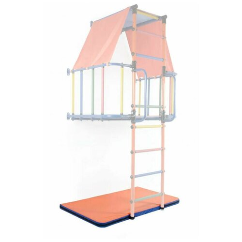 фото "мат гимнастический с липучкой формула здоровья для дск индиго 1,36 х 0,75 м. толщина: 8 см orange-blue"