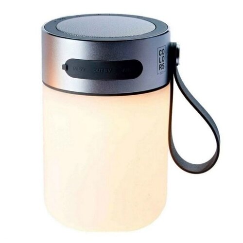 фото Колонка -светильник беспроводная colors led sound jar, цвет серебрянный, halo design