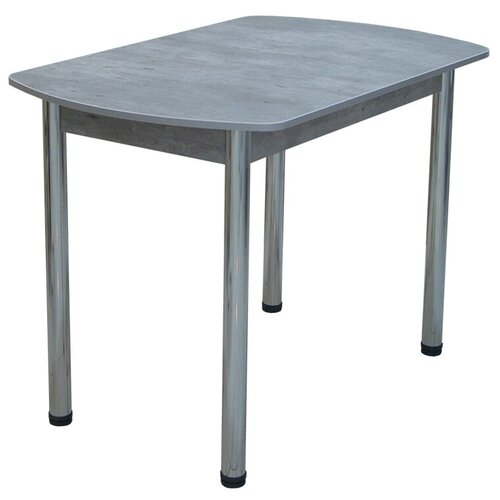 фото Evita стол европа серый нераскладной обеденный р-р 110х70х75 / хромированные ножки/стол на кухню