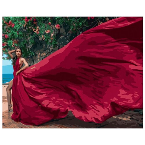 фото Картина по номерам на холсте 40*50 см paintboy "красное платье" (pb-gx34457)