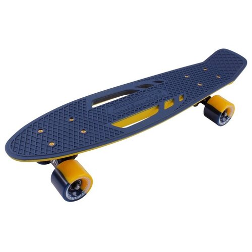 фото Скейтборд пластиковый shark 22 blue/yellow 1/4 techteam