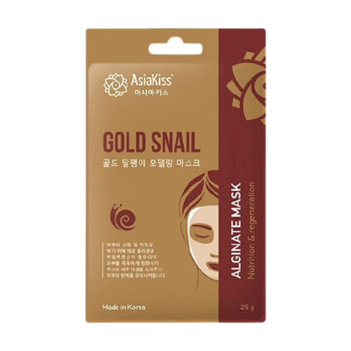 фото Asiakiss маска альгинатная с золотом и муцином улитки - gold snail alginate mask, 25г