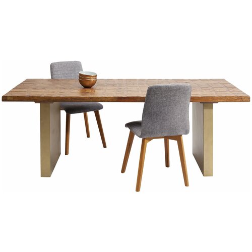 фото Kare design стол обеденный wild thing, коллекция "дикая вещь" 200*76*90, сталь, восстановленная древесина, коричневый