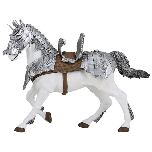 фото Лошадь в латах 14 см - фигурка игрушка из серии рыцари и замки papo