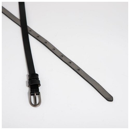 фото Ремень женский, ширина 1.4 см, винт, пряжка тёмный металл, цвет чёрный yandex market