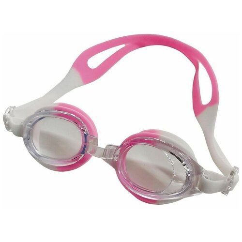фото Очки для плавания детские conquest bl 28, с футляром и регулируемой переносицей, цвет розовый/белый