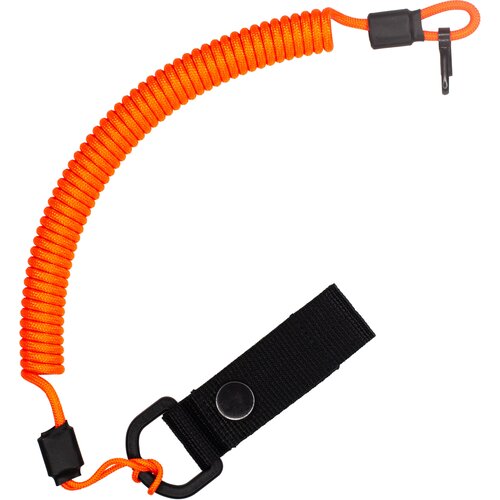 фото Страховочный тренчик cord из паракорда с креплением на ремень и карабином (neon orange)