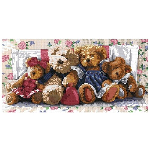 фото Белоснежка набор для вышивания медвежья семейка 46,5 x 23,5 см (1305)