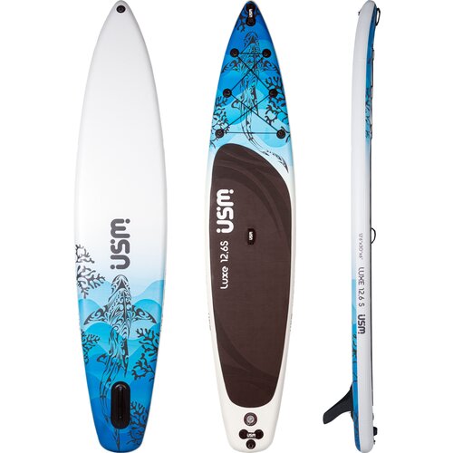 фото Sup-доска luxe usm 12,6 sport shark green/384х76х15 см/ 12.6 ft х30х6 дюймов /двухслойная /для серфинга sup board usm company