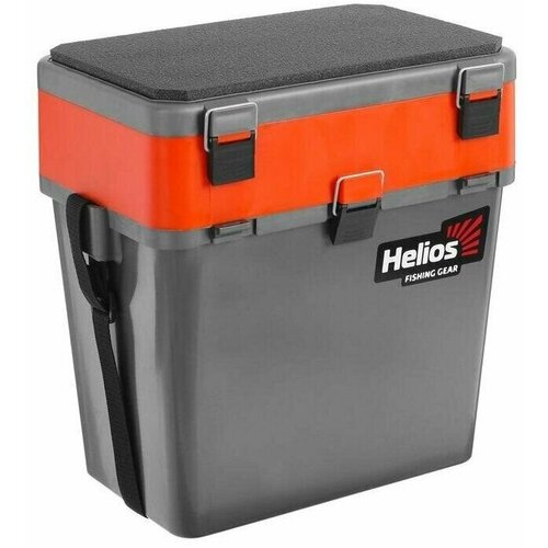 фото Ящик (helios) зимний (19л) серый/оранжевый
