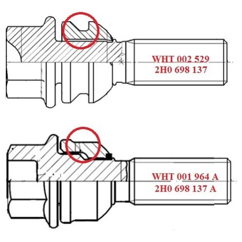 фото Болт колесный vag wht-001-964-a volkswagen