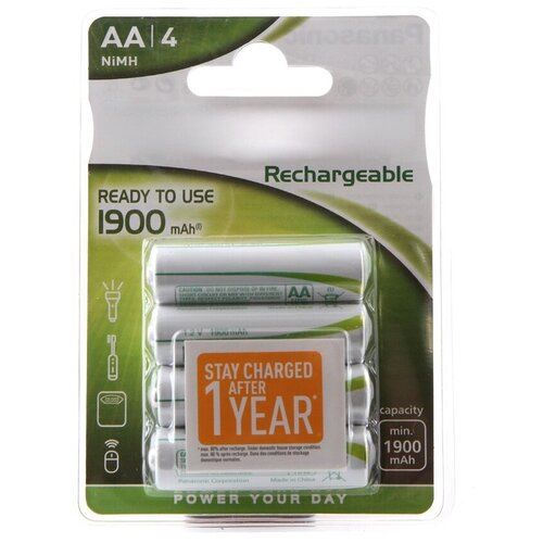 фото Аккумулятор aa - panasonic ready to use 1900 mah ni-mh (4 штуки) hhr-3mve/4bc