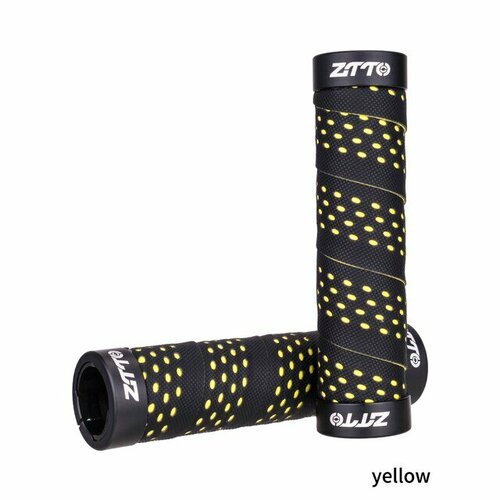 фото Грипсы ztto на основе обмотки руля для шоссейных велосипедов, черно-желтый
