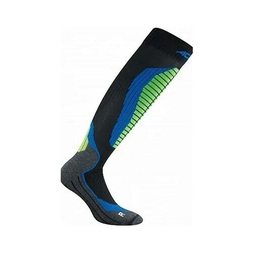 фото Носки accapi ski ergonomic 975, чёрный, синий, лайм, 25-27 (размер обуви 39-41)