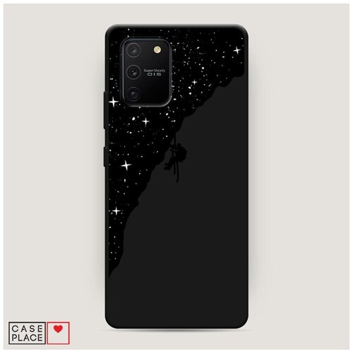 фото Чехол силиконовый матовый samsung galaxy a91 скалолаз в космосе case place