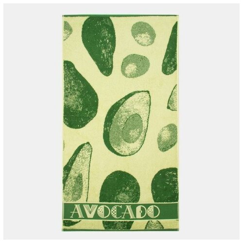 фото Полотенце махровое "avocado" цвет зелёный, 70х130 см, 460г/м2 cleanelly