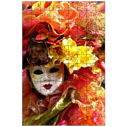 фото Магнитный пазл 27x18см."венеция, карнавал, маска" на холодильник lotsprints