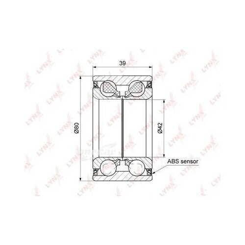 фото Lynxauto wb1299 подшипник ступицы, комплект