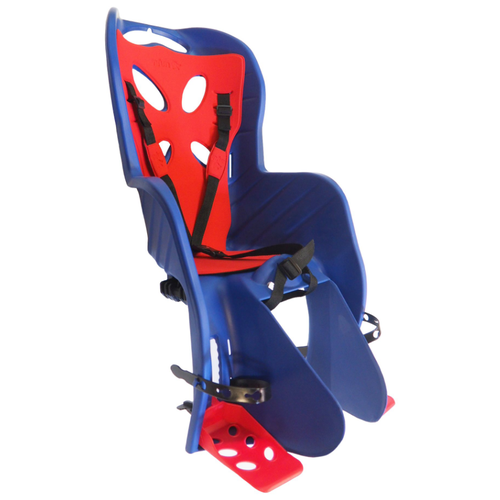 фото Детское велокресло nfun curioso deluxe, на подседельный штырь, синее с красной вставкой, до 22 кг, 01-100075