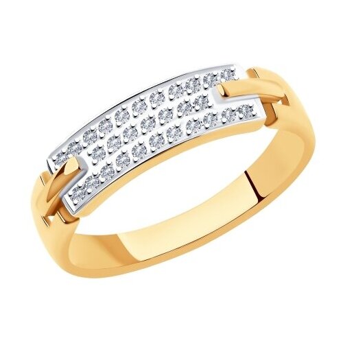фото Кольцо diamant online, золото, 585 проба, бриллиант, размер 18.5 diamant-online