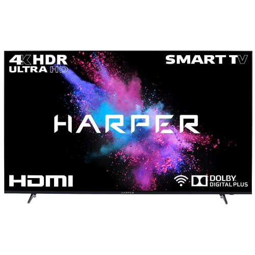 Фото - 50 Телевизор HARPER 50U750TS LED (2018), черный 50 телевизор hiberg 50 4ktv utsr led черный