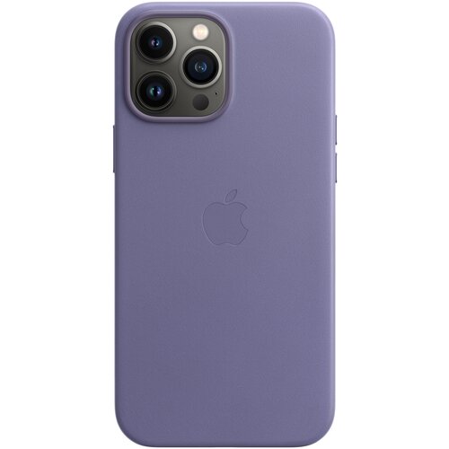 фото Кожаный чехол для iphone 13 pro max apple leather case with magsafe, wisteria [mm1p3ze/a]