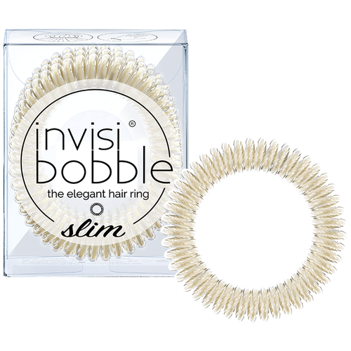 фото Invisibobble резинка-браслет для волос slim stay gold (с подвесом)