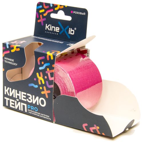 фото Кинезио-тейп kinexib pro, 5 м х 5 см, чёрный