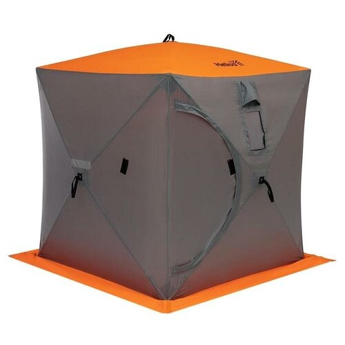 фото Helios палатка зимняя helios куб, 1,8 × 1,8 м, цвет orange lumi/gray