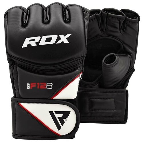 фото Перчатки мма rdx f12 mma grappling gloves искусственная кожа черный цвет черный размер l