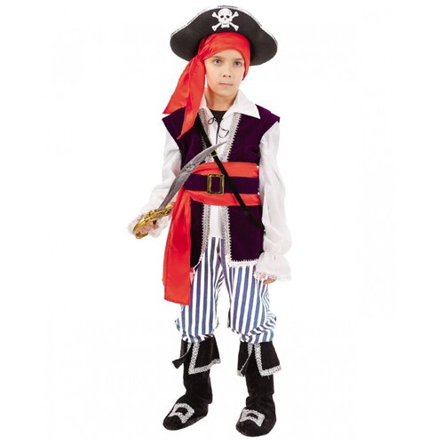 фото Костюм пиратский для мальчика (4485), 146 см. пуговка