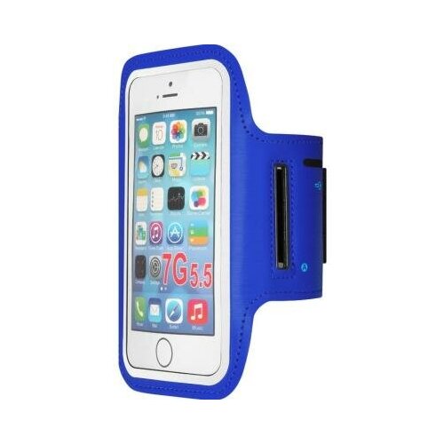 фото Df чехол спортивный (неопрен) для смартфонов до 5.8 дюймов df sportcase-01 (blue)