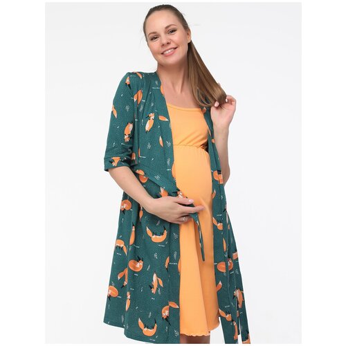 фото Комплект в роддом для беременных и кормящих mama jane (халат+ сорочка). размер 48