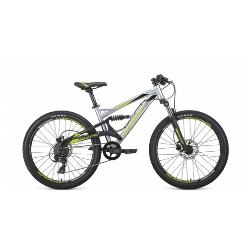 фото Подростковый горный (mtb) велосипед format 6612 (2021) серебристый/зеленый (требует финальной сборки)