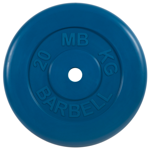 фото Диск mb barbell стандарт mb-pltc26 20 кг синий