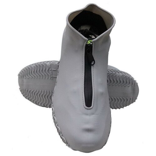фото Силиконовые чехлы для обуви l (41-45) серые, на молнии hagenstore