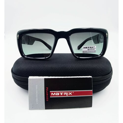 фото Солнцезащитные очки matrix, квадратные, оправа: пластик, спортивные, поляризационные, с защитой от уф, коричневый