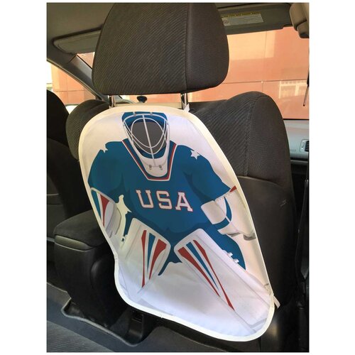 фото Защитная накидка "значок вратаря хоккея сша" на спинку автомобильного сидения joyarty