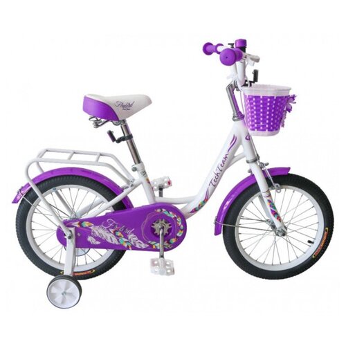 фото Детский велосипед tech team firebird 16 (бело фиолетовый) китай