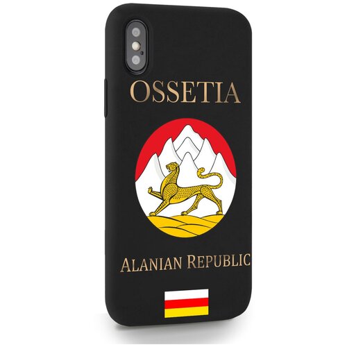 фото Черный силиконовый чехол musthavecase для iphone x/xs герб северной осетии для айфон 10/10c противоударный