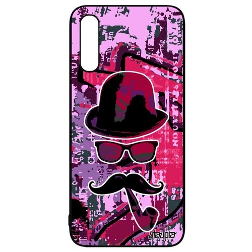 фото Защитный чехол для телефона // galaxy a50 // "мистер усы" шляпа имидж, utaupia, розовый