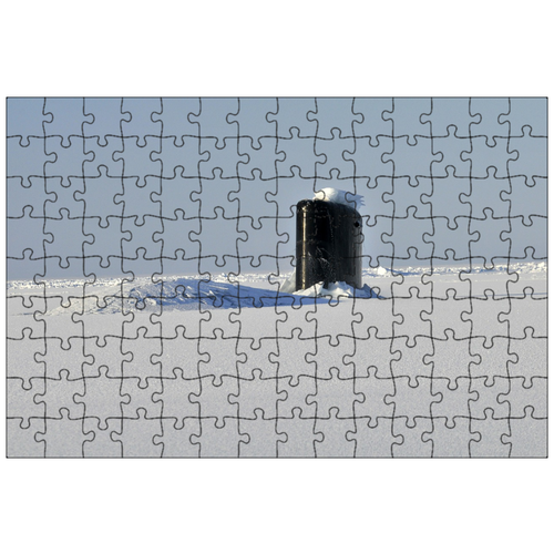 фото Магнитный пазл 27x18см."арктический, океан, подводная лодка" на холодильник lotsprints