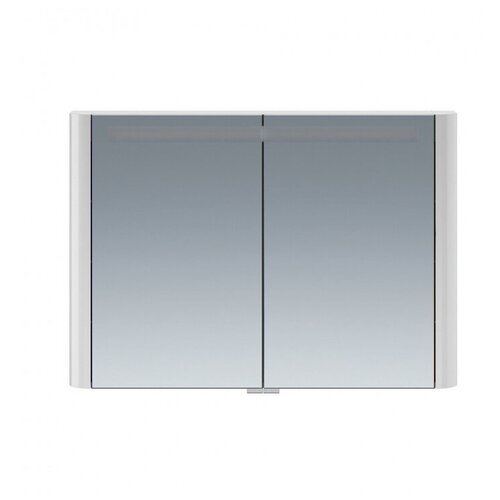 фото M30mcx1001fg sensation, зеркало, зеркальный шкаф, 100 см, с подсветкой, серый шелк, глянцевая, шт am.pm