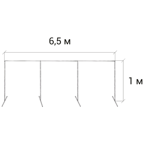 фото Стойка пресс волл для баннера (п-образная) 1 м. / 6,5 м. gozhy