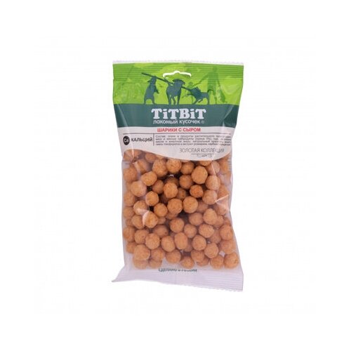 фото Titbit золотая коллекция шарики с сыром для собак 18835, 0,095 кг (34 шт)